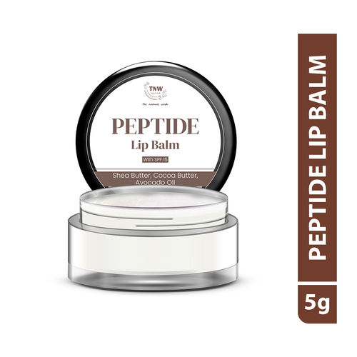 TNW The Natural Wash Peptide Lip Balm Vanilla | Hydrates, Softens & Protects Lips | Shea, Cocoa & Avocado Oils | Paraben-Free | 5 gm