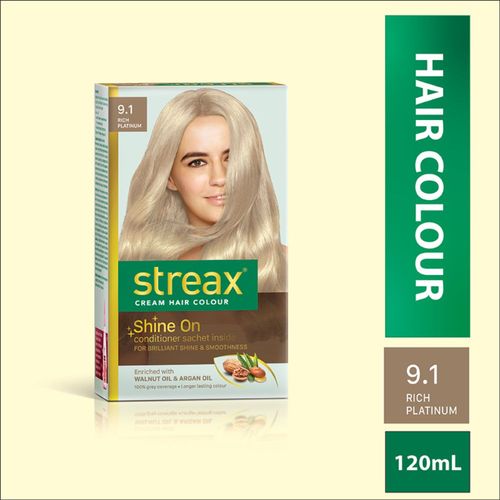 Streax Hair Colour - Rich Platinum (60 gm+60 ml+20 gm)