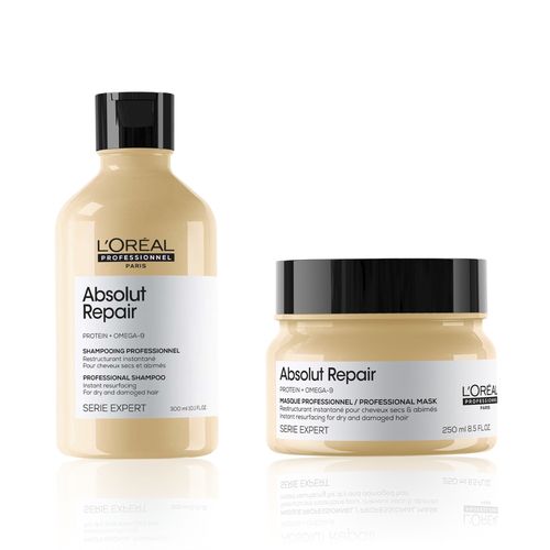 L'Oreal Professionnel Absolut Repair Lipidium Masque (250 ml)+ L'Oreal Professionnel Absolut Repair Lipidium Shampoo (300 ml) Combo of 2