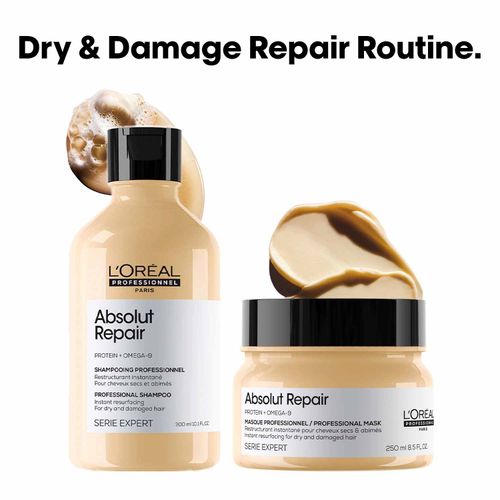 L'Oreal Professionnel Absolut Repair Lipidium Masque (250 ml)+ L'Oreal Professionnel Absolut Repair Lipidium Shampoo (300 ml) Combo of 2