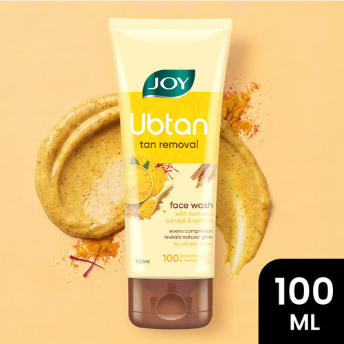 Joy Ubtan Tan Removal Face Wash (100 ml) Enriched with Turmeric Sandal & Saffron | Suitable for All Skin Types