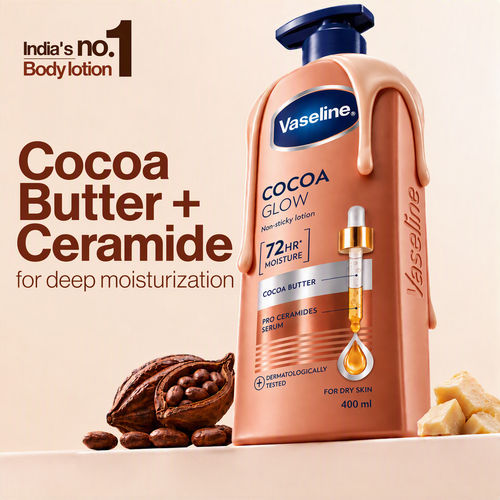 Vaseline Cocoa Glow Serum In Lotion | With 100% Pure Cocoa Body Lotion | For Dry Skin (400 ml)