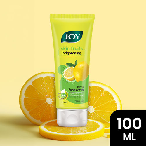 Joy Skin Brightening Lemon Face Wash For Oily Skin (100 ml) | Reduces Dark Spots, Removes Excess Oil & Dirt | Enriched with Natural Exfoliating Agents & Vitamin C