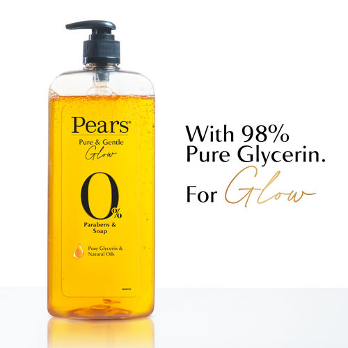 Pears Pure & Gentle, with 98% Pure Glycerin, Body Wash, 750 ml for Glowing Skin