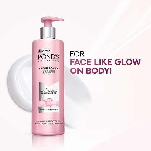 Ponds Bright Beauty Light Creme Body Lotion For Smooth & Bright skin, 400 ml