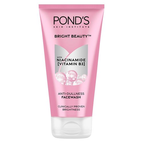 Ponds Bright Beauty, with Niacinamide, Face Wash, 150 gm, for Smooth Glass Skin
