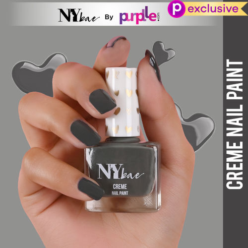 NY Bae Creme Nail Paint - Seaweed Green 07 (10 ml) | Green | Rich Pigment | Chip-proof | Full Coverage | Travel Friendly | Vegan