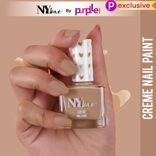 NY Bae Creme Nail Paint - Gingerbread Brown 26 (10 ml) | Brown | Rich Pigment | Chip-proof | Full Coverage | Travel Friendly | Vegan