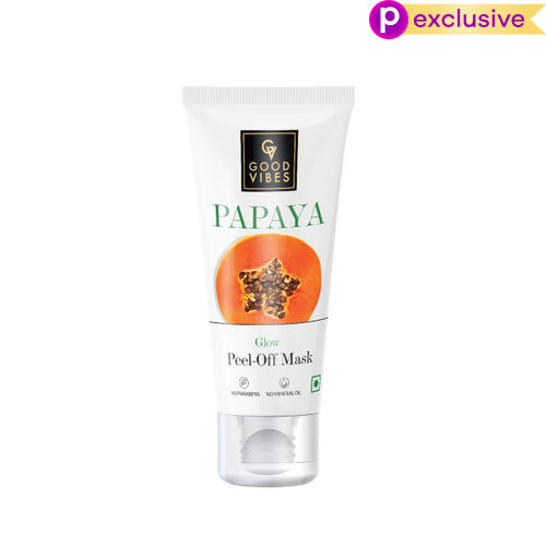 Good Vibes Papaya Glow Peel Off Mask | Tan Removal Skin Lightening Hydrating | No Parabens No Sulphates No Mineral Oil (50 gm)