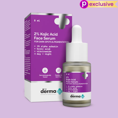 The Derma Co 2% Kojic Acid Face Serum I With 1% Alpha Arbutin & Niacinamide | Reduces Dark Spots, Pigmentation & Blemishes | For All Skin types | 8 ml