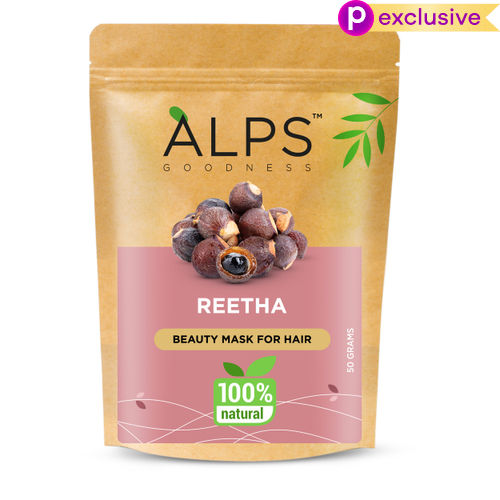 Alps Goodness Powder - Reetha (50 gm) |100% Natural Powder | No Chemicals, No Preservatives, No Pesticides| Natural Hair Mask| Soap Nut