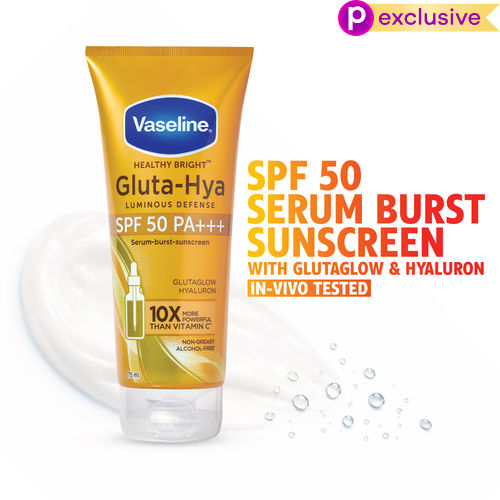 Vaseline Gluta Hya - Antioxidant SPF 50 PA+++ Sunscreen | Glutathione & Hyaluronic Acid 70 ml | Suitable for All Skin Types | For Glowing and Radiant Skin
