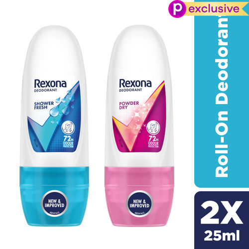 Rexona Women Roll On Shower Fresh 25 ml & Rexona Women Roll On Powder Dry 25 ml