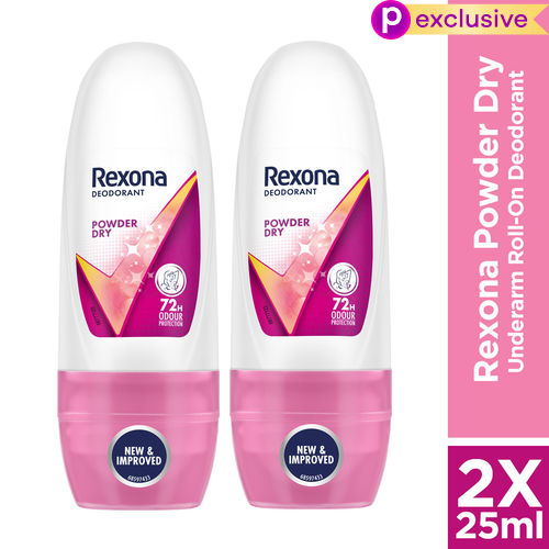 Rexona Women Roll On Powder Dry 25 ml (Pack Of 2)