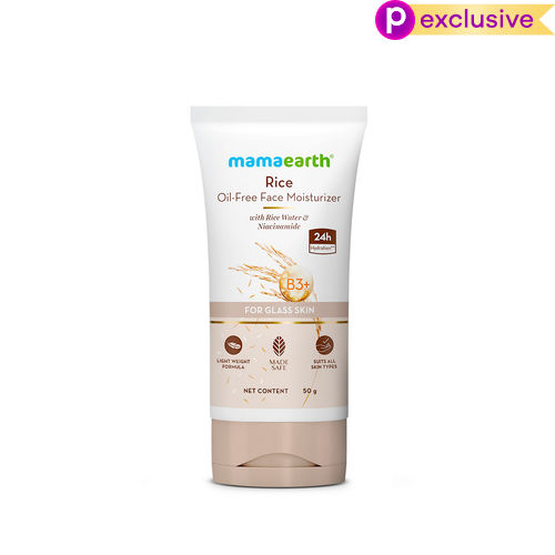 Mamaearth Rice Oil-Free Face Moisturizer , for Oily Skin, With Rice Water & Niacinamide for Glass Skin - 50 gm