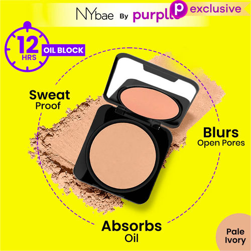 NY Bae Runway Radiance Compact Powder - Pale Ivory 01 (9 gm) | Fair Skin Tone | Mattifies Skin | Blurs Pores | Oil-Control | Long-wear Creaseless Makeup | Loose Powder