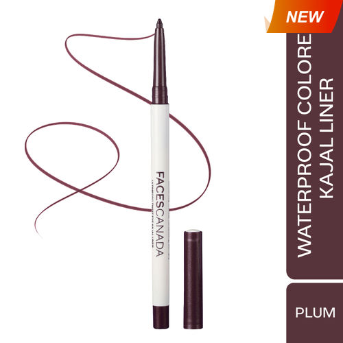 FACES CANADA Ultime Pro Twist Eye Kajal Liner - Plum, 0.35 gm | High Impact Intense Color In 1 Stroke | 24HR Long Stay | Matte Finish | Soft Texture | Waterproof & Smudgeproof | Made With Carnauba Wax