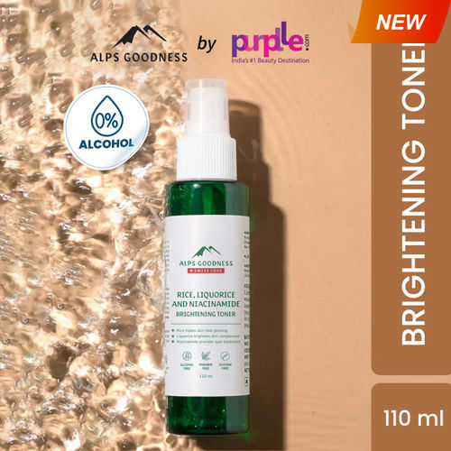 Alps Goodness Rice Liquorice and Niacinamide Brightening Toner| Best Toner for Dry Skin (100 ml )| Rice Toner| Silicone Free| Sulphate Free| Paraben Free| Niacinamide Toner