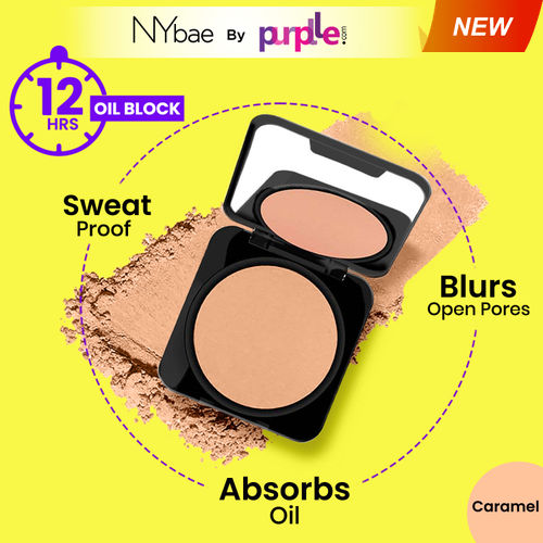 NY Bae Runway Radiance Compact Powder - Caramel 05 (9 g) | Dusky Skin | All Skin Types | Natural Matte Finish | High Colour Payoff | Blurs Imperfections | Smooth & Even Application | Long Lasting | Perfect for Daily Wear