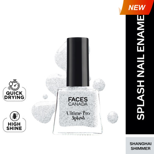 FACES CANADA Ultime Pro Splash Mini Nail Enamel - Shanghai Shimmer 23 (5 ml) | Quick Drying | Glossy Finish | Long Lasting | No Chip Formula | High Shine Nail Polish For Women | No Harmful Chemicals