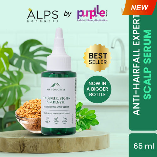 Alps Goodness Fenugreek, Biotin and Redensyl Anti Hairfall Scalp Serum (65 ml) I Hair Growth Serum I Methi Hair Serum I Hair Loss Prevention I For all hair types 