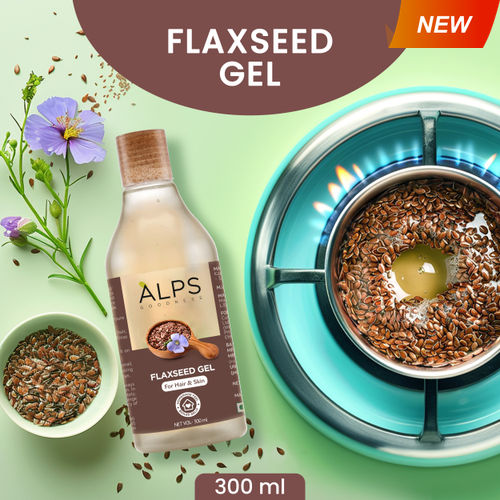 Alps Goodness Flaxseed Gel (300 ml) | For Hair & Skin | Frizz-Control | Smoothening | Moisture Rich | Soft Long Hair