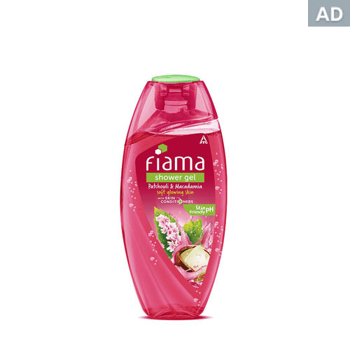 Fiama Body Wash Shower Gel Patchouli & Macadamia, 250 ml, Body Wash for Women & Men with Skin Conditioners For Soft, Glowing & Moisturised Skin