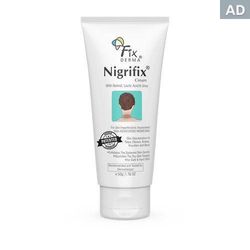 Fixderma Nigrifix Cream For Acanthosis Nigricans With Lactic Acid,Dermatologist Tested Retinol Cream,Hyperpi gmentation Removal Cream,For Dark Body Parts Like Neck, Ankles, Knuckles, Armpits, Thighs & Elbows,Exfoliant - 50 gm