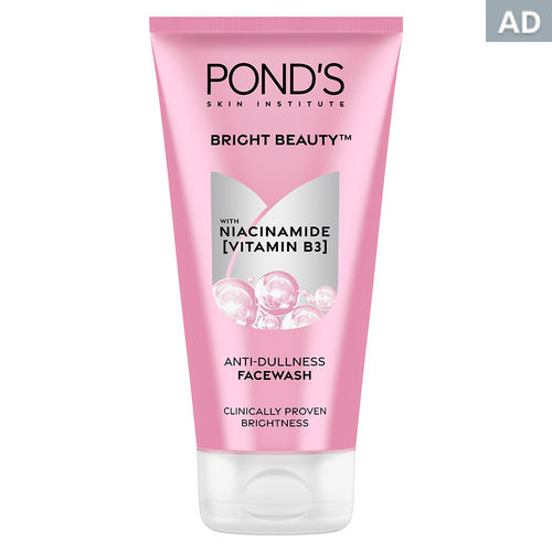 Ponds Bright Beauty Facewash with Niacinamide |For Glass Skin-like Shine | Enriched with Vitamin B3| 150 gm