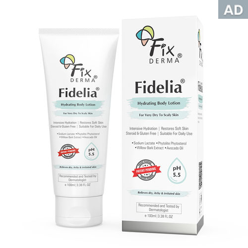 Fixderma Fidelia Hydrating Body Lotion | Moisturizer for face & Body | Body lotion for Winter | Body lotion for Women & Men | Body Lotion for Very dry to Scaly skin with Avocado oil - 100 ml