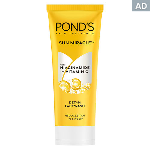 Ponds DeTan Facewash |With Niacinamide & Vitamin C |Reduces Tan in 7 Days |For All Skin Types |100 gm