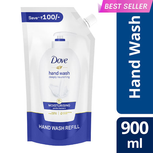 Dove Nourishing Liquid Hand Wash - For Soft Moisturised Skin, Washes Away Germs (900 ml)