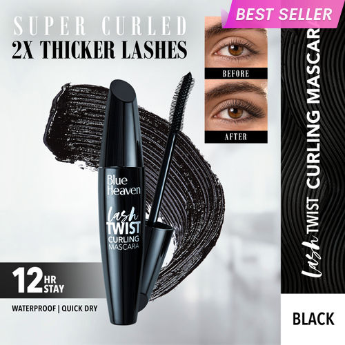 Blue Heaven LASH TWIST Mascara (Water Proof - Thick Lash) Black Pack (12 ml)