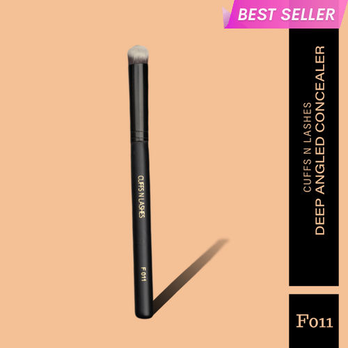 Cuffs N Lashes Makeup Brushes, F011 Deep Angled Concealer Brush