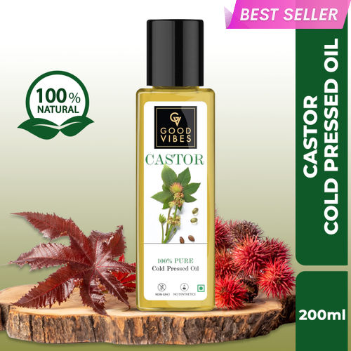 Good Vibes 100% Pure Castor Carrier Oil Cold Pressed (200 ml)