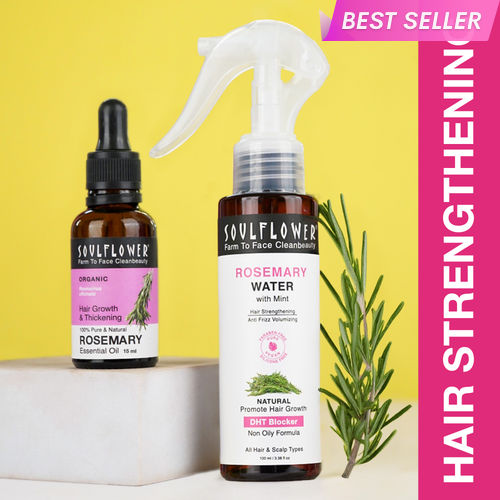 Soulflower Rosemary Duo (Essential Oil 15g + Hair Spray 100 ml)