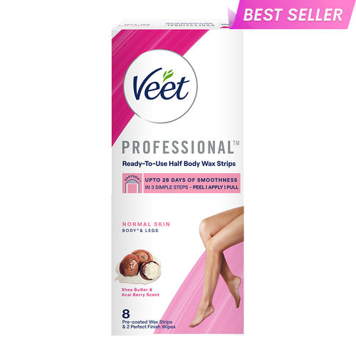 Veet Full Body Waxing Kit, Normal Skin - 8 Strips