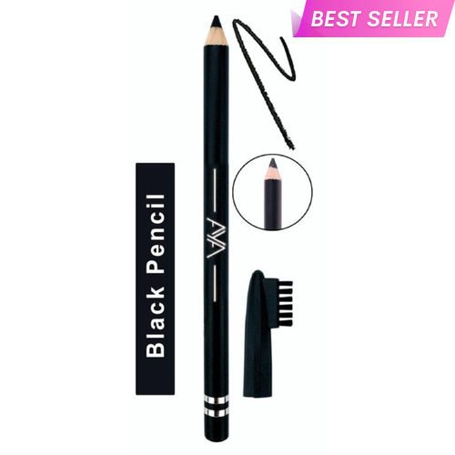AYA Waterproof Eyebrow Pencil With Brush (Black) - 1.4 gm