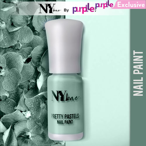 NY Bae Pretty Pastels Nail Paint - Blue Orchid 02 (3 ml) | Glossy Finish | Rich Pigment | Chip-proof | Full Coverage | Travel Friendly