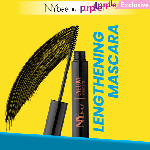 NY Bae Eye Love Lengthening Mascara | Eye Makeup | Thick Lenghty Eyelashes | Smudgeproof | Dries Quickly | Intense Black (8ml)