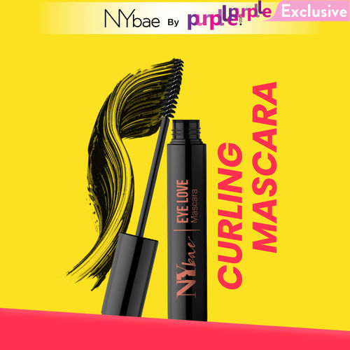 NY Bae Eye Love Curling Mascara | Eye Makeup | Thick Curled Eyelashes | Smudgeproof | Dries Quickly | Intense Black (8ml)