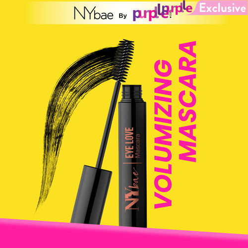 NY Bae Eye Love Volumizing Mascara | Eye Makeup | Thick Eyelashes | Smudgeproof | Dries Quickly | Intense Black (8ml)