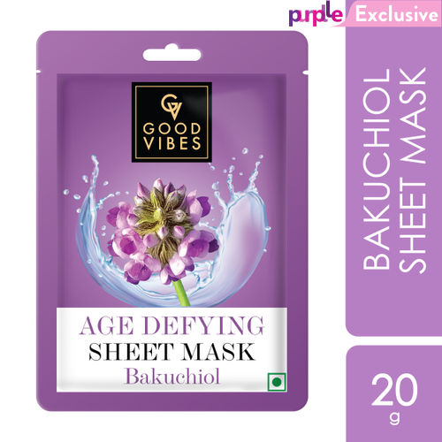 Good Vibes Bakuchiol Age Defying Sheet Mask | For Soft & Smooth Skin | Fights Signs Of Ageing (20 gm)