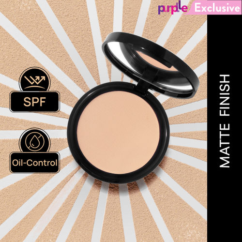 Purplle Compact Powder with SPF For Wheatish Skin Be Your Own BFF|Long Lasting| Oil Contro| SPF Protection| Lightweight- Beige Self Care 3 (9 g)