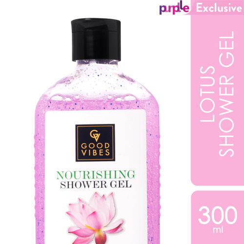 Good Vibes Lotus Nourishing Shower Gel |(Body Wash) Moisturizing, Softening, Certified Fragrance (300 ml)