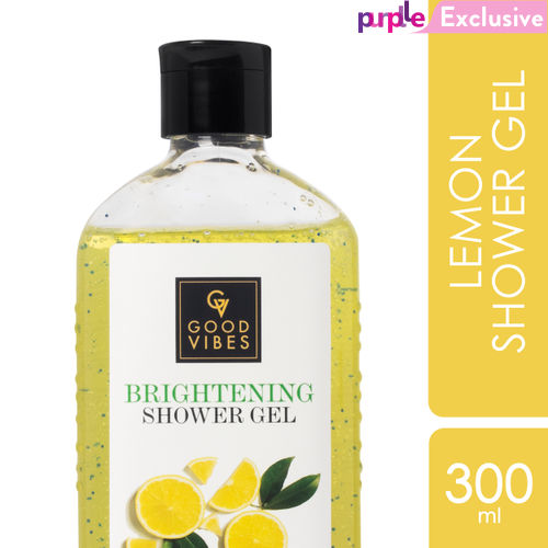 Good Vibes Lemon Brightening Shower Gel |(Body Wash) Lightening, Refreshing, Hydrating, Certified Fragrance (300 ml)