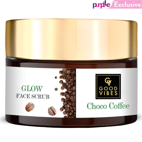 Good Vibes Choco Coffee Glow Face Scrub | Hydrating, Cleansing | No Parabens, No Sulphates, No Mineral Oil, No Animal Testing (50 g)
