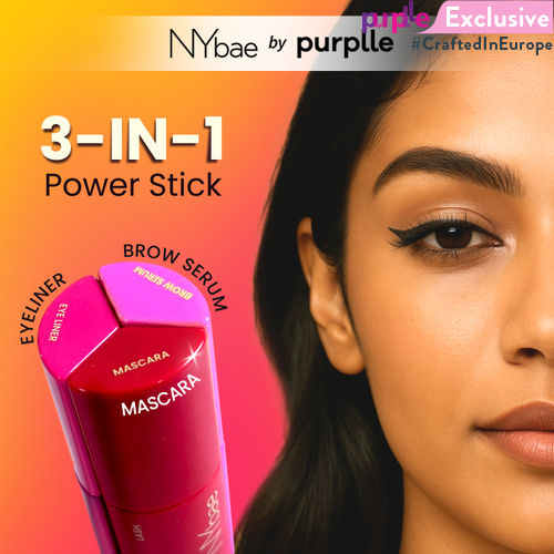 NY Bae 3 in 1 Enhancer | Smudgeproof Matte Eyeliner | Volumizing Mascara | Brow Serum - Primes Sets & Shapes | Magnetic Case | Eye Makeup | Travel Kit (18 ml)