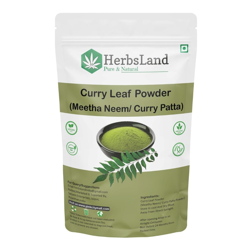 Herbsland Pure Curry Leaf Powder Natural Remedy For Hair Fall