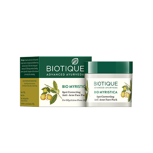 Buy Biotique Bio Myristica Spot Correcting Anti Acne Face Pack 20 G Online Purplle Biotique fruit whitening & depigmentation face pack 75g/2.65 fl.oz. biotique